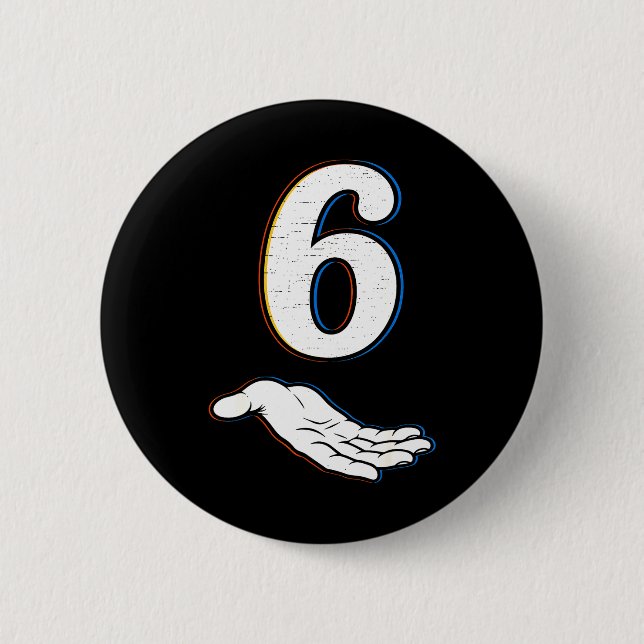 Number 6 Matching 67 Meme Halloween Costume Men Wo Button (Front)