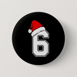 Number 6 Matching Six Seven 6 7 Meme 6 7 Christmas Button