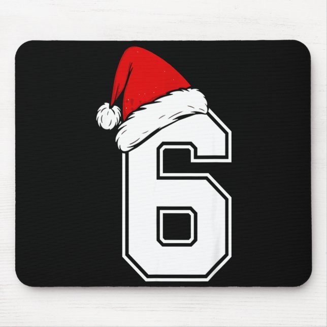Number 6 Matching Six Seven 6 7 Meme 6 7 Christmas Mouse Pad (Front)