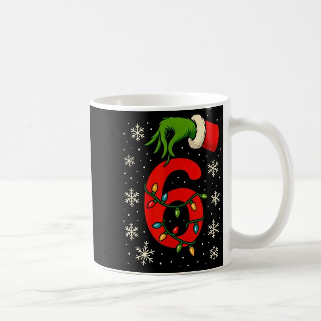 Number 6 Matching Six Seven Meme Christmas Boys Yo Coffee Mug (Right)