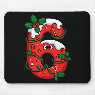 Number 6 Santa Costume Meme Christmas Matching Cou Mouse Pad