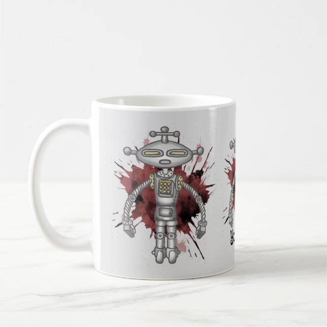 Number 6 Scifi robot  Coffee Mug (Left)