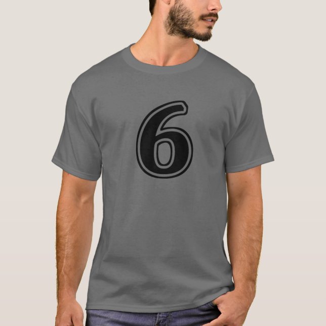 Number 6 Six Front T-Shirt (Front)