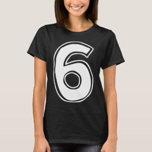 Number 6 Six Seven 6 7 Meme 67 Funny 6th Birthday T-Shirt