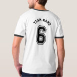 Number 6 Sports Jersey T-Shirt Number 6 Sports Jersey T-Shirt