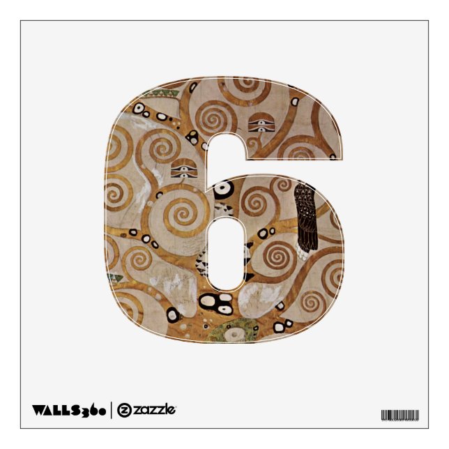 Number 6 Wall Decal - Numeral Six thenumeral6 (Front)