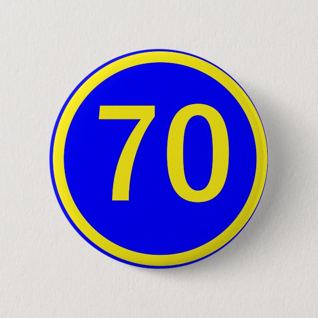 number, 70, in a circle button (Front)
