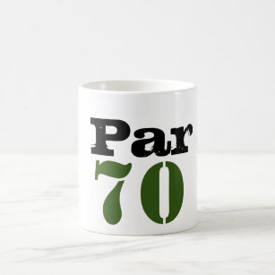 Number 70 par golf course for 70th birthday  coffee mug