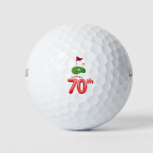 Number 70 par golf course for 70th birthday golfer golf balls