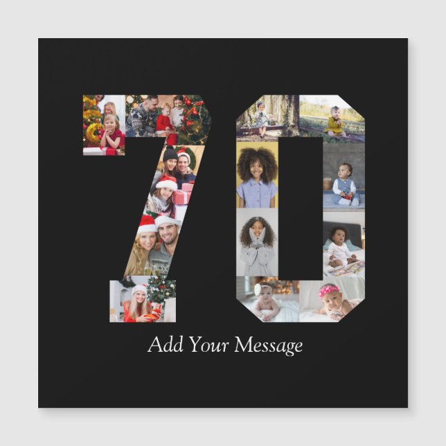 Number 70 Photo Collage (Front)