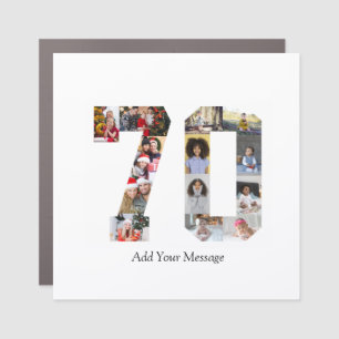 Number 70 Photo Collage Car Magnet
