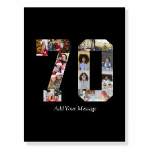 Number 70 Photo Collage