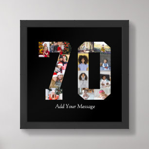Number 70 Photo Collage Framed Art