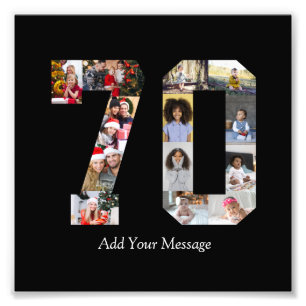 Number 70 Photo Collage Print