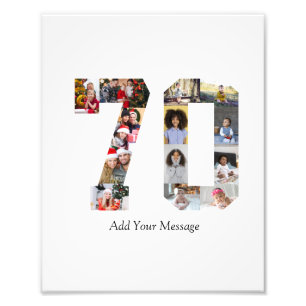 Number 70 Photo Collage Print
