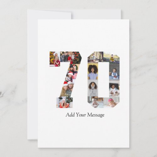 Number 70 Photo Collage