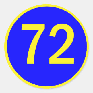 Number 72 stickers  zazzle