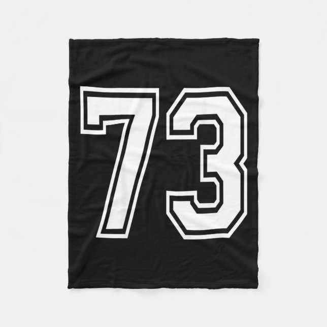 Number 73 fleece blanket (Front)