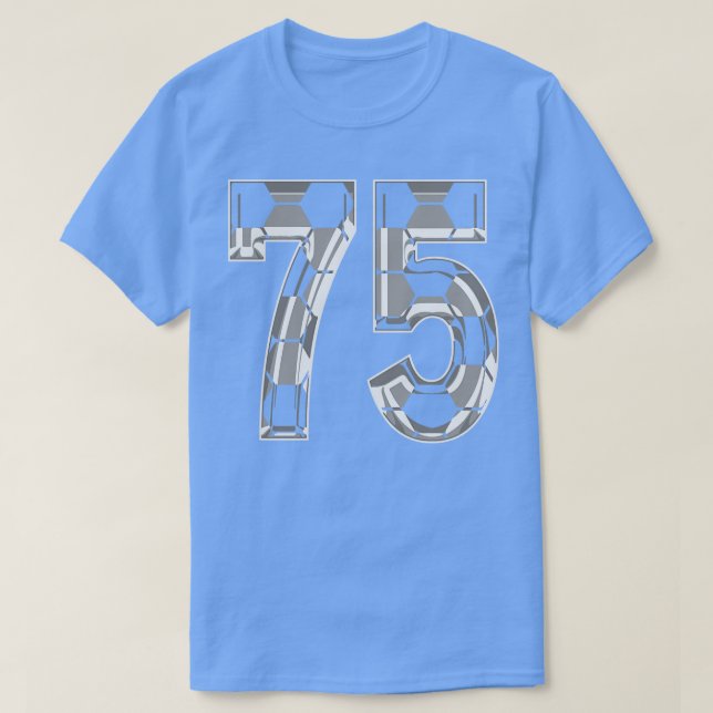 Number 75 Jersey 75 Mom Player Fan T-Shirt (Design Front)