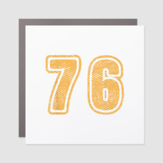 Number 76 On Front Big Bold 76 Team Group Player M Car Magnet