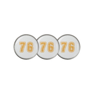 Number 76 On Front Big Bold 76 Team Group Player M Golf Ball Marker