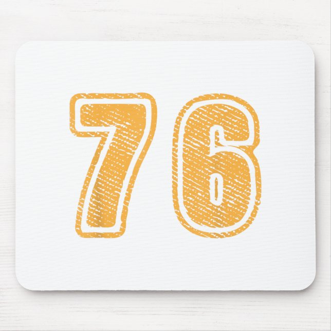Number 76 On Front Big Bold 76 Team Group Player M Mouse Pad (Front)