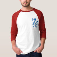 number-76 t-shirt design red white blue USA
