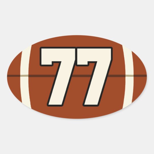 Number 77 Football Sticker | Zazzle