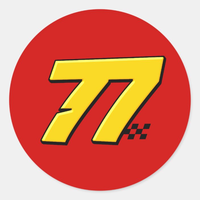 number-77-sticker-zazzle