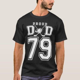 Number 79 Custom Proud Hockey Dad Personalized For T-Shirt