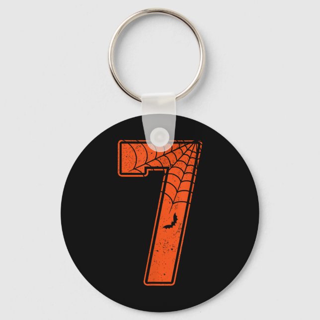 Number 7 67 Meme Costume Matching Group Halloween  Keychain (Front)