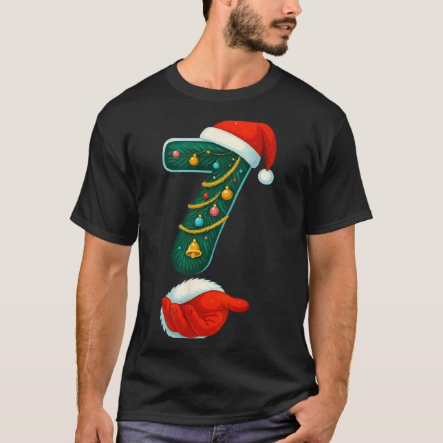Number 7 6 Meme 67 Couple Pajamas Christmas Matchi T-Shirt (Front)