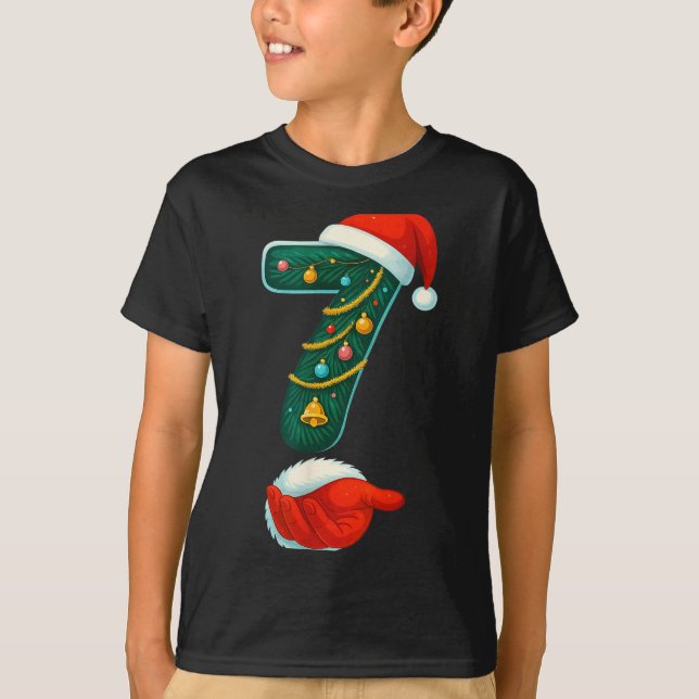 Number 7 6 Meme 67 Couple Pajamas Christmas Matchi T-Shirt (Front)