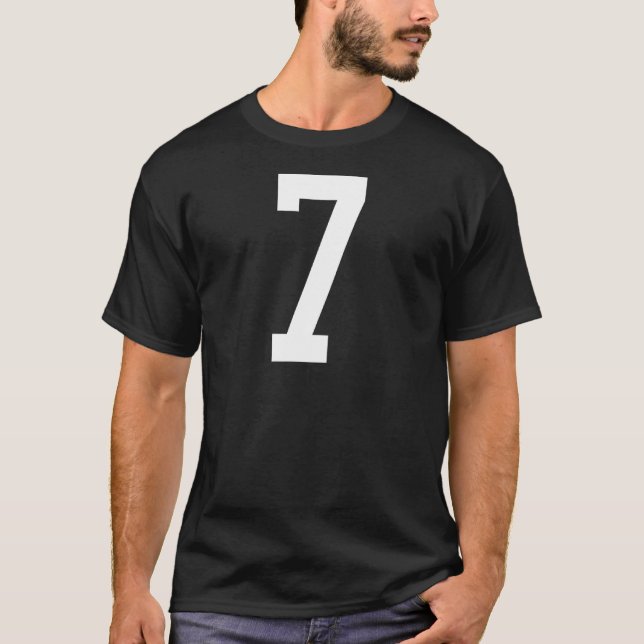 Number 7 Back Design Soccer Training T-Shirt (Front)