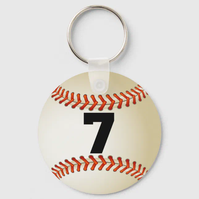Number 7 Baseball Keychain Zazzle