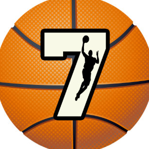 basketball with numbers stickers sticker designs zazzle