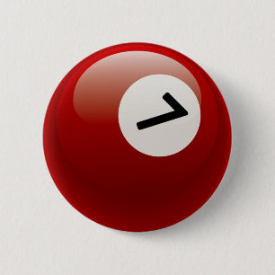 NUMBER 7 BILLIARDS BALL PINBACK BUTTON