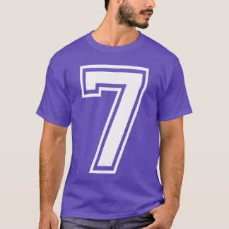 Number 7 Birthday Varsity Sportseam Jersey friend T-Shirt