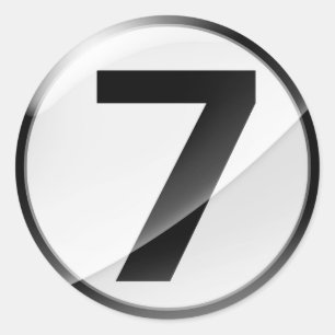 Number 7 Black sticker