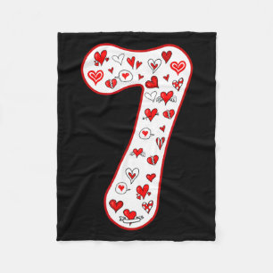Number 7 Couple Costume Duo 67 Meme Six Seven Vale Fleece Blanket