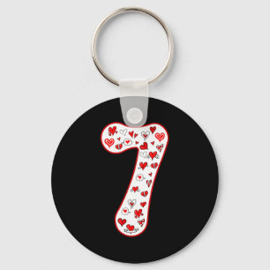 Number 7 Couple Costume Duo 67 Meme Six Seven Vale Keychain