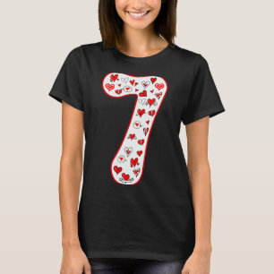 Number 7 Couple Costume Duo 67 Meme Six Seven Vale T-Shirt