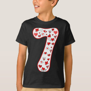 Number 7 Couple Costume Duo 67 Meme Six Seven Vale T-Shirt