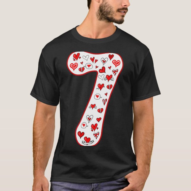 Number 7 Couple Costume Duo 67 Meme Six Seven Vale T-Shirt (Front)