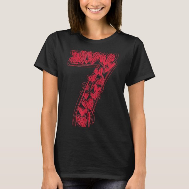 Number 7 - Cute 67 Matching Valentine  T-Shirt (Front)