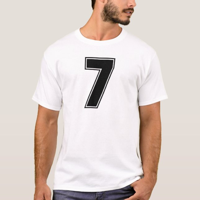Number 7 front and backside print T-Shirt (Front)