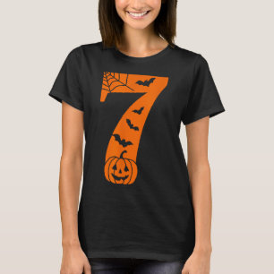 Number 7 Funny Meme Saying 6 7 Six Seven Halloween T-Shirt