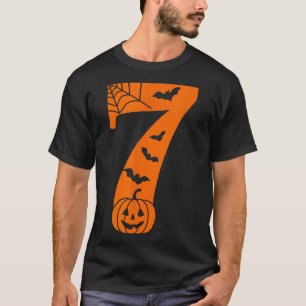 Number 7 Funny Meme Saying 6 7 Six Seven Halloween T-Shirt
