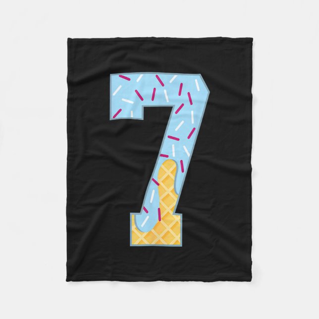 Number 7 Ice Cream Drip 67 Meme Couple Halloween C Fleece Blanket (Front)