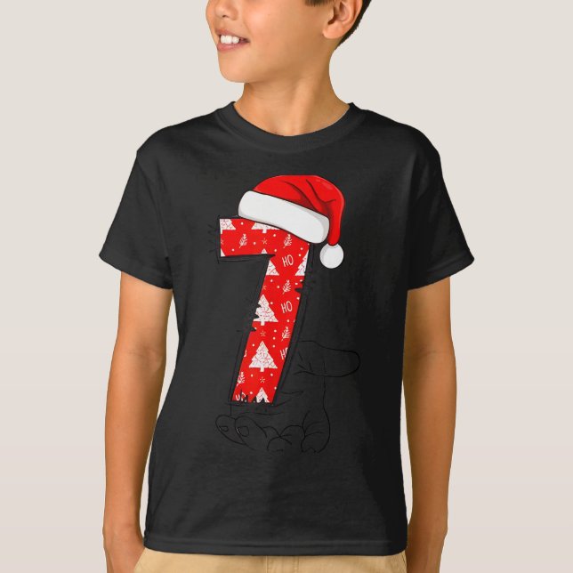 Number 7 Matching 67 Meme Christmas Costume Men Wo T-Shirt (Front)